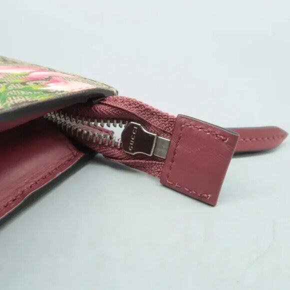 100% Authentic GUCCI Blooms Brown Canvas Clutch Bag 550-091724 - Picture 8 of 12